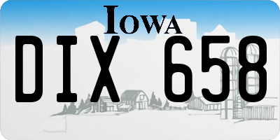 IA license plate DIX658