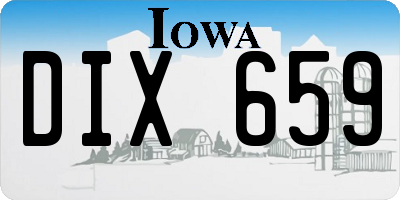 IA license plate DIX659