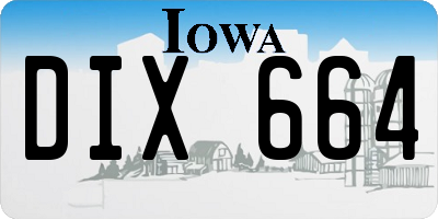 IA license plate DIX664