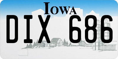 IA license plate DIX686