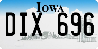 IA license plate DIX696