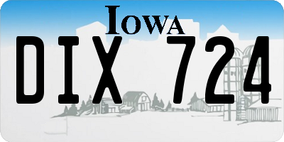 IA license plate DIX724