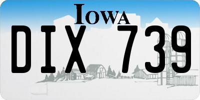 IA license plate DIX739