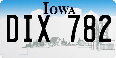 IA license plate DIX782