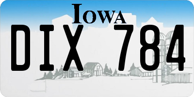 IA license plate DIX784