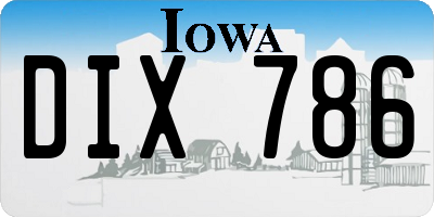 IA license plate DIX786