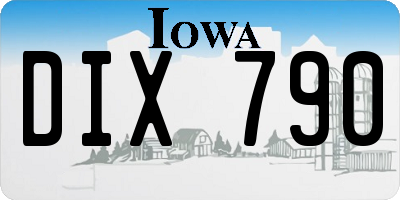 IA license plate DIX790