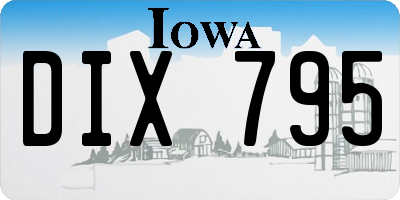 IA license plate DIX795