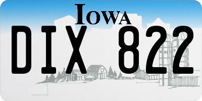 IA license plate DIX822