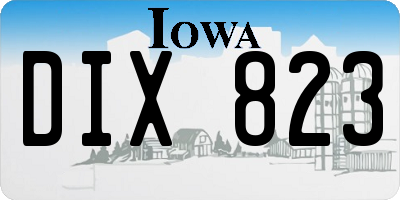 IA license plate DIX823