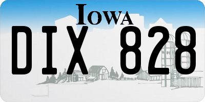 IA license plate DIX828