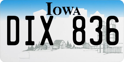 IA license plate DIX836