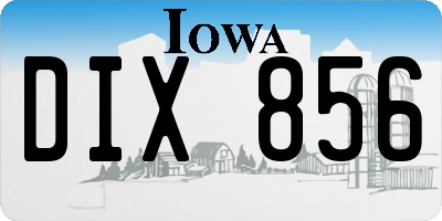 IA license plate DIX856