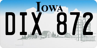 IA license plate DIX872