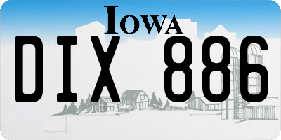 IA license plate DIX886