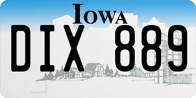 IA license plate DIX889