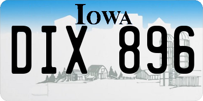 IA license plate DIX896