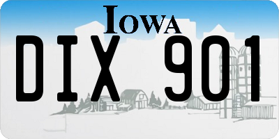IA license plate DIX901