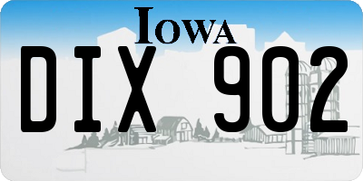IA license plate DIX902