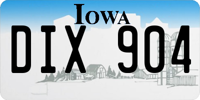 IA license plate DIX904