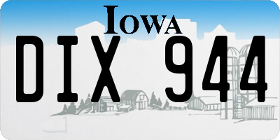 IA license plate DIX944