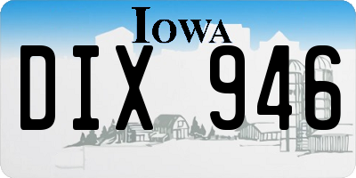 IA license plate DIX946