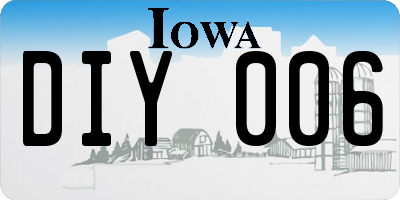 IA license plate DIY006
