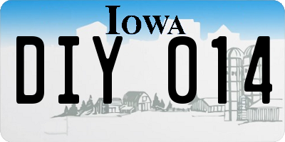 IA license plate DIY014