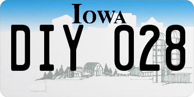 IA license plate DIY028