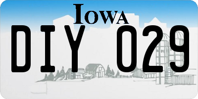 IA license plate DIY029