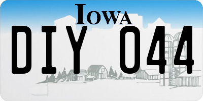 IA license plate DIY044