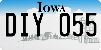 IA license plate DIY055