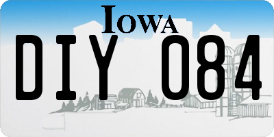 IA license plate DIY084