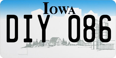 IA license plate DIY086