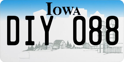 IA license plate DIY088