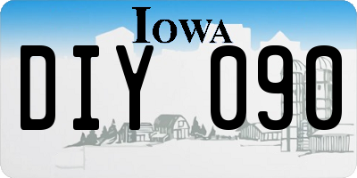 IA license plate DIY090