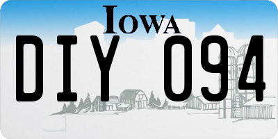IA license plate DIY094