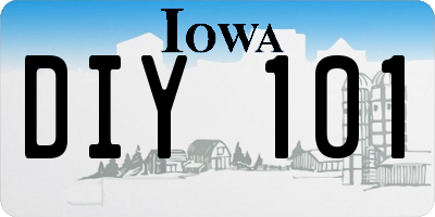 IA license plate DIY101