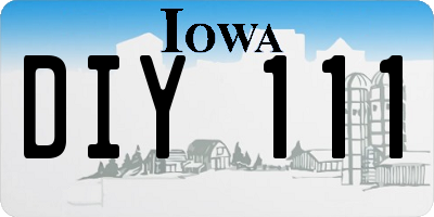IA license plate DIY111