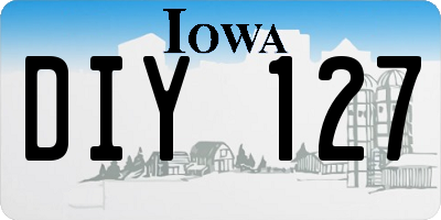 IA license plate DIY127