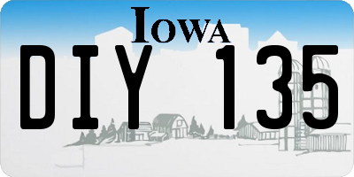 IA license plate DIY135