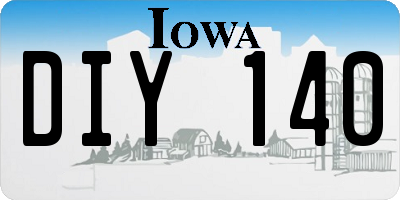 IA license plate DIY140