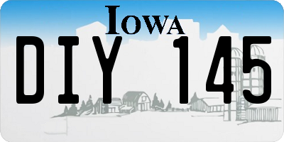IA license plate DIY145