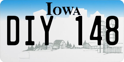 IA license plate DIY148