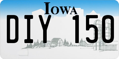 IA license plate DIY150