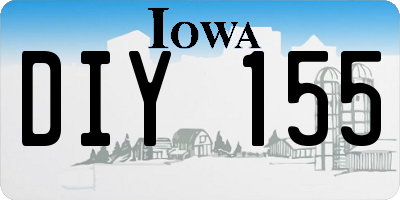 IA license plate DIY155