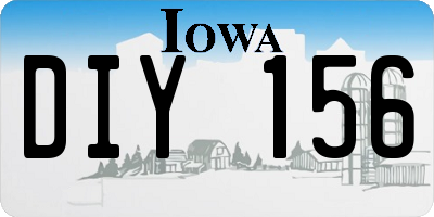 IA license plate DIY156