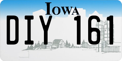 IA license plate DIY161