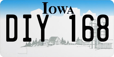 IA license plate DIY168