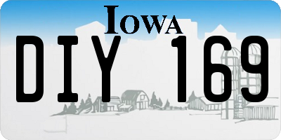 IA license plate DIY169
